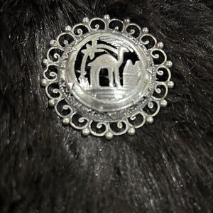 Vintage Silver Camel Brooch